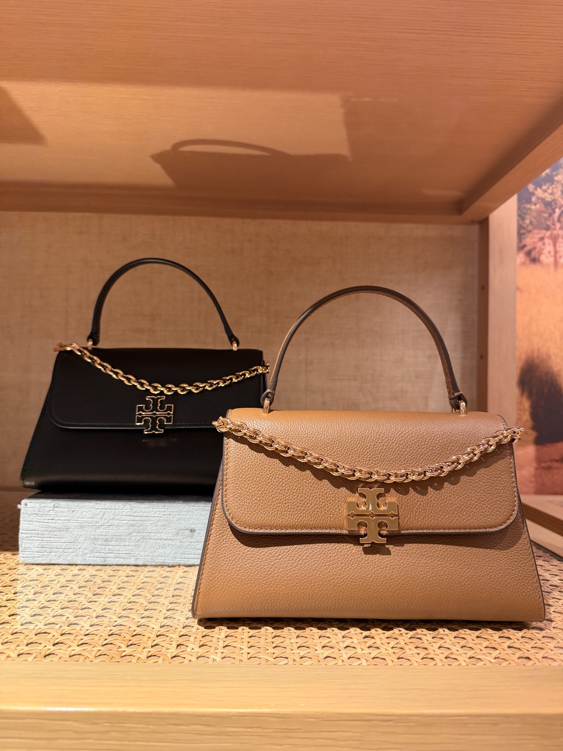 Tory Burch Mini Chain Top-Handle Bag – Black